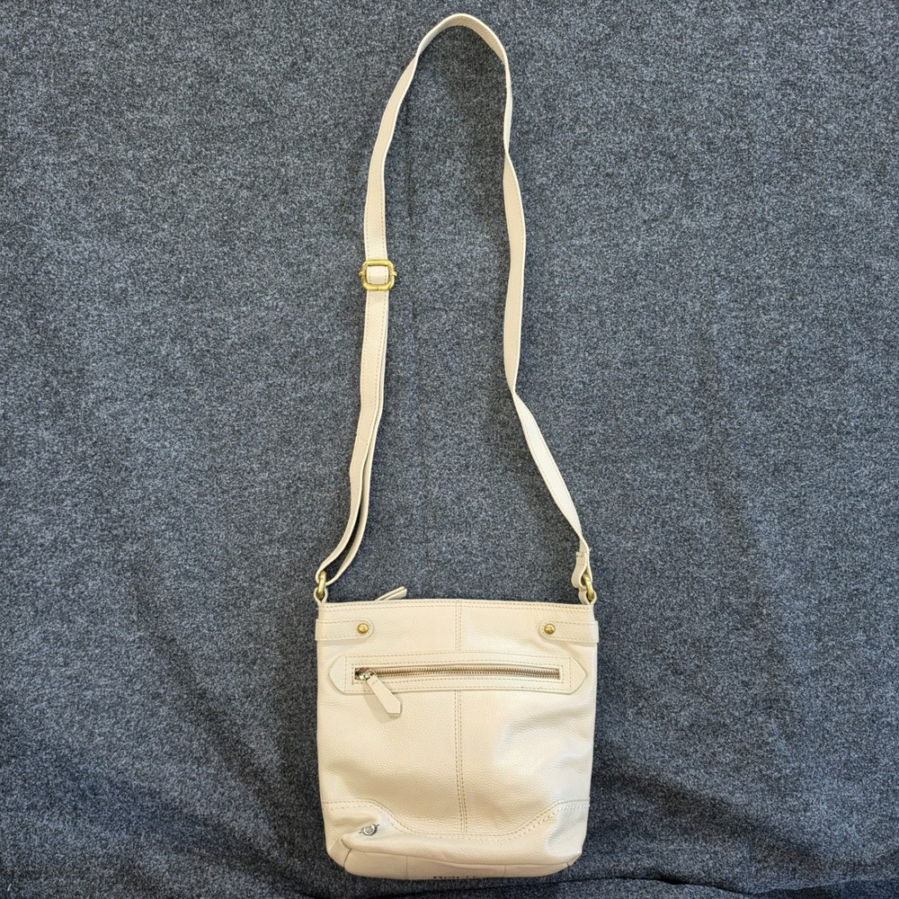 Born Minimalist Leather Crossbody Bag Small Cream Quiet Luxury Neutral Classic